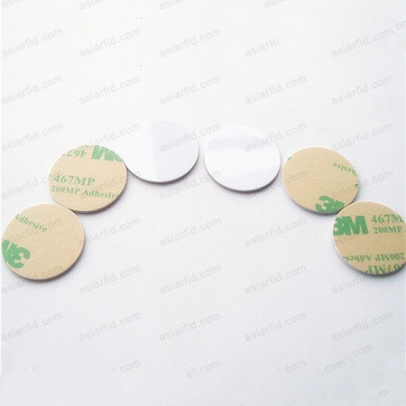 13.56MHZ PVC Blank NFC Disc Tags NTAG213 Adhesive